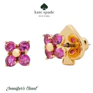 Kate Spade Crystal Flower Stud Earrings NWT